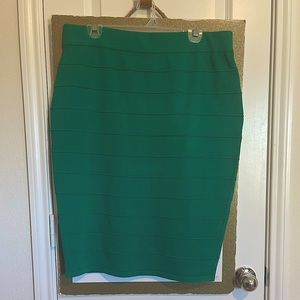 Say What? Green Bandage Skirt Size 2x